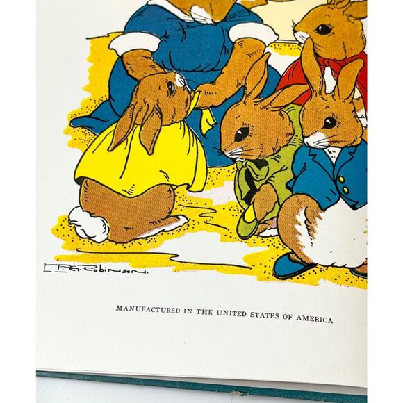Tale Of Peter Rabbit Story Book Hardcover Robinson, Donohue Illus Art Signed Vtg - Picture 4 of 5
